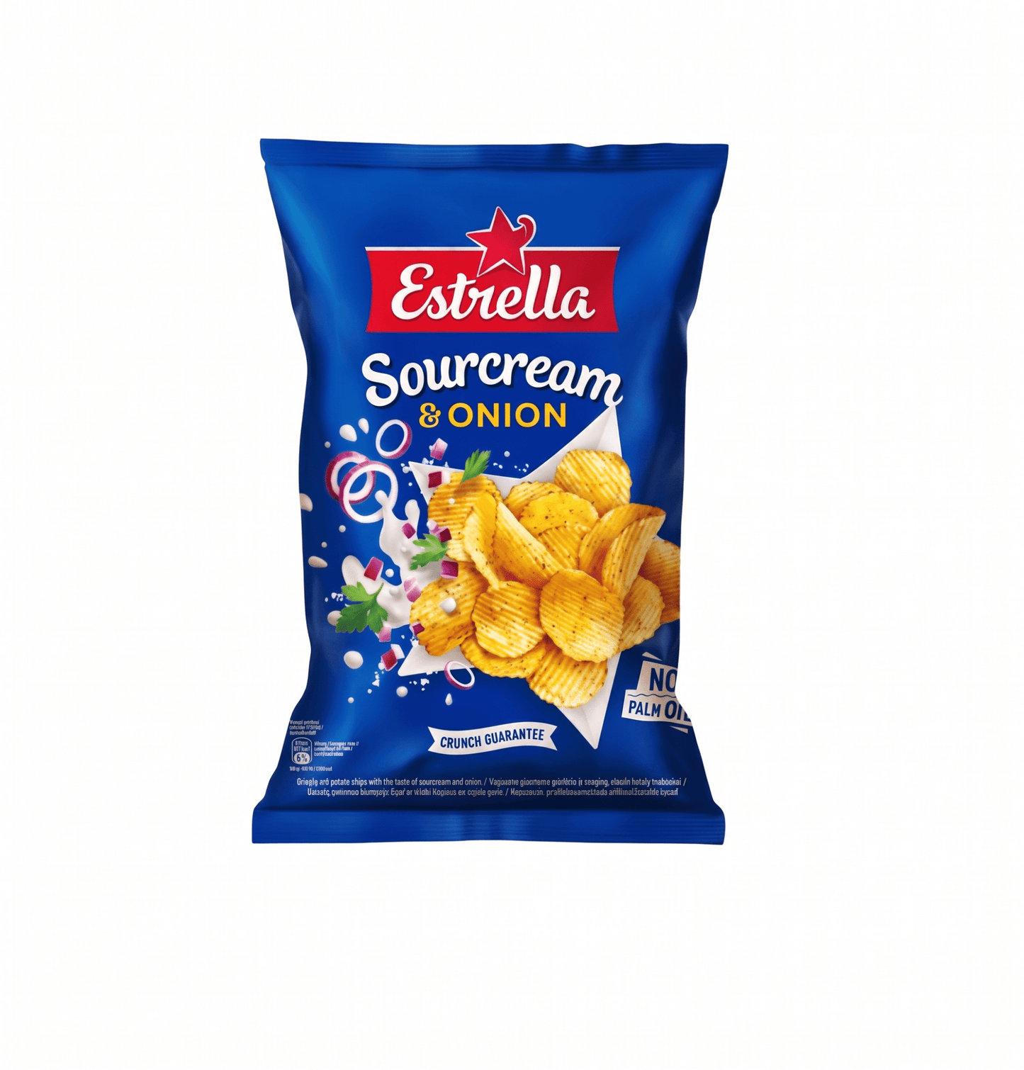 ESTRELLA Kartoffelchips: Sour Cream & Onion 130g - Baltuna