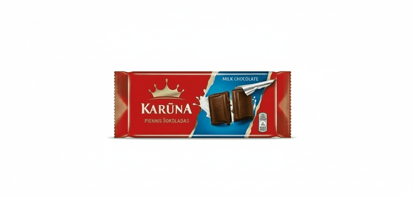 Karūna Schokolade aus Litauen, Originalverpackung