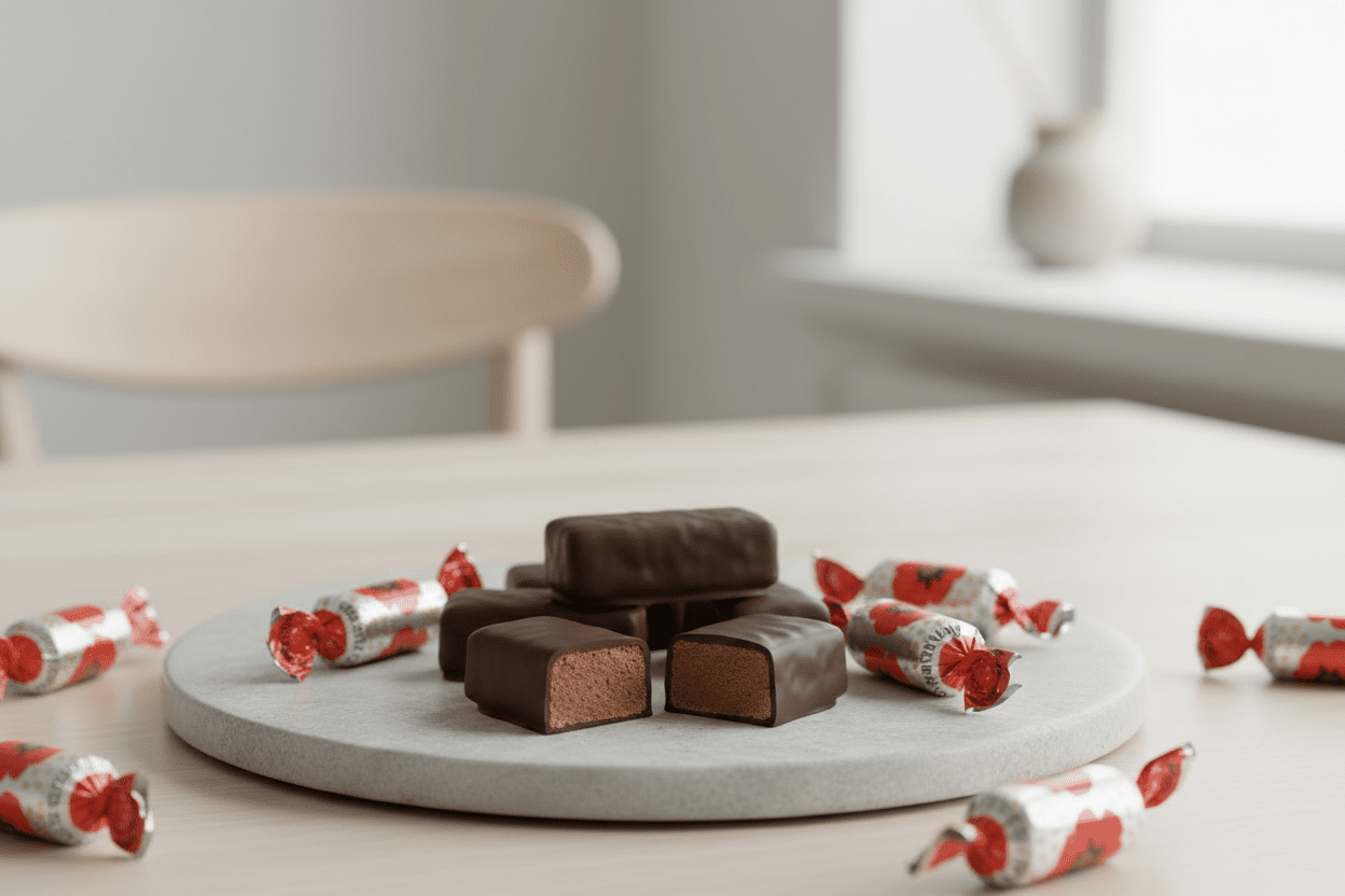 Mohn - Pralinen – Raudonoji Aguona - Baltuna