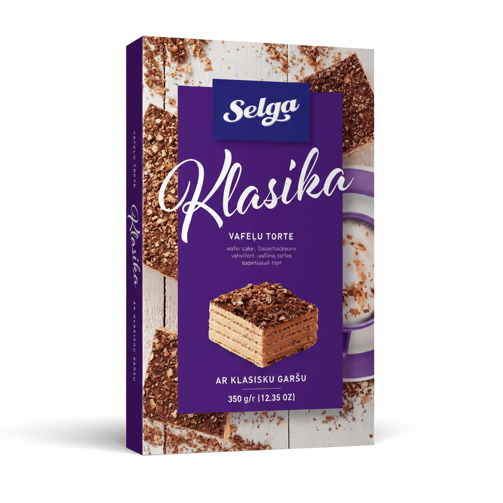Selga Waffeltorte Klasika – Baltischer Waffelkuchen mit Kakao - Baltuna