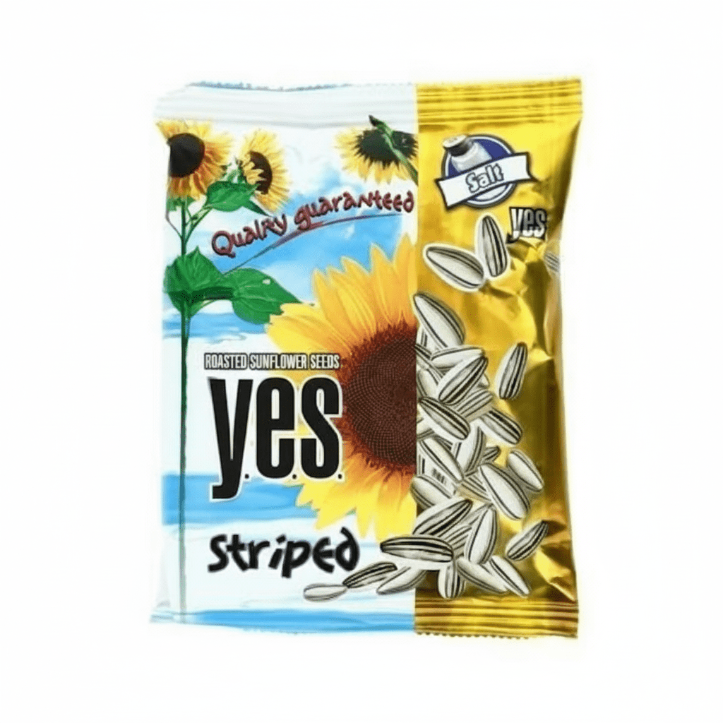 Y.E.S. Striped Sonnenblumenkerne in Originalverpackung
